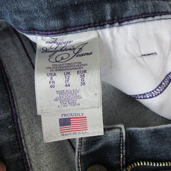 NYDJ Dark Blue Alina Leggings Skinny Jeans Size 8 - Picture 4 of 9